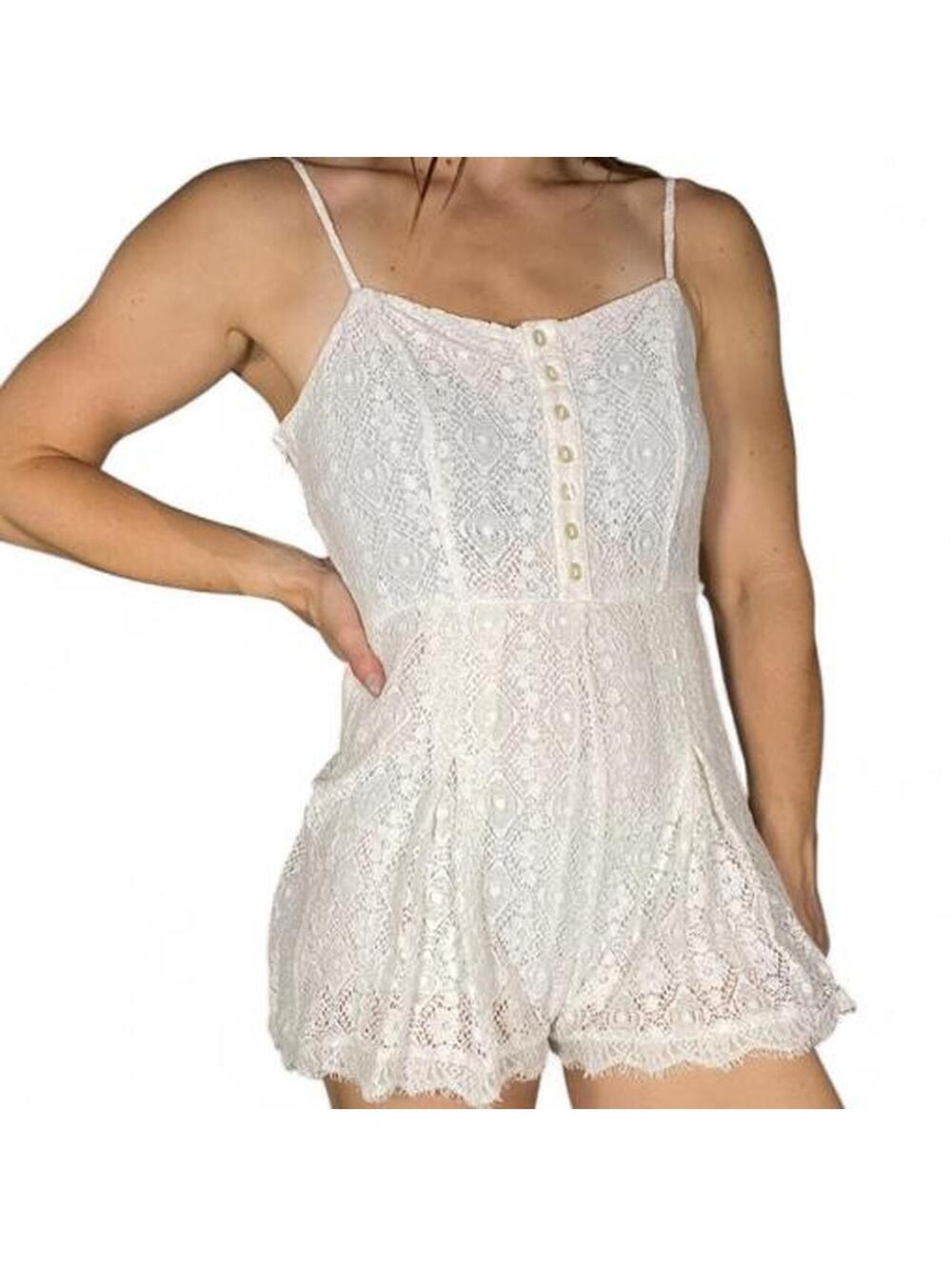 Urban Outfitters Kimchi Blue White Lace Romper